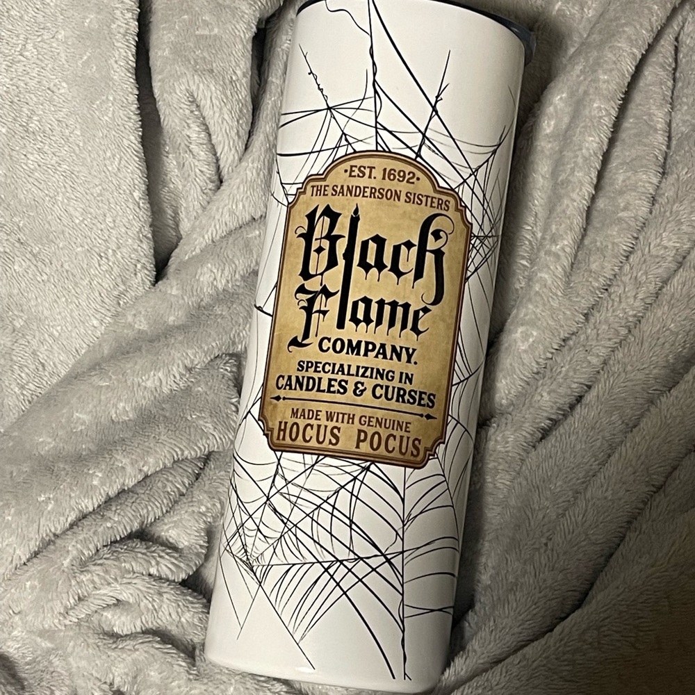 Black Flame Candle Sublimation 20oz Tumbler